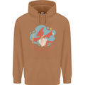 Sagittarius Dinosaur Pterosaurs Star Sign Mens 80% Cotton Hoodie Caramel Latte