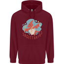 Sagittarius Dinosaur Pterosaurs Star Sign Mens 80% Cotton Hoodie Maroon