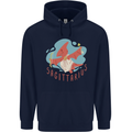 Sagittarius Dinosaur Pterosaurs Star Sign Mens 80% Cotton Hoodie Navy Blue