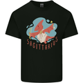 Sagittarius Dinosaur Pterosaurs Star Sign Mens Cotton T-Shirt Tee Top Black