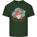 Sagittarius Dinosaur Pterosaurs Star Sign Mens Cotton T-Shirt Tee Top Forest Green
