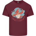 Sagittarius Dinosaur Pterosaurs Star Sign Mens Cotton T-Shirt Tee Top Maroon