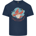 Sagittarius Dinosaur Pterosaurs Star Sign Mens Cotton T-Shirt Tee Top Navy Blue