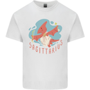 Sagittarius Dinosaur Pterosaurs Star Sign Mens Cotton T-Shirt Tee Top White