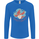 Sagittarius Dinosaur Pterosaurs Star Sign Mens Long Sleeve T-Shirt Royal Blue