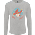 Sagittarius Dinosaur Pterosaurs Star Sign Mens Long Sleeve T-Shirt Sports Grey