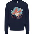 Sagittarius Dinosaur Pterosaurs Star Sign Mens Sweatshirt Jumper Navy Blue