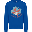 Sagittarius Dinosaur Pterosaurs Star Sign Mens Sweatshirt Jumper Royal Blue