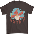 Sagittarius Dinosaur Pterosaurs Star Sign Mens T-Shirt 100% Cotton Dark Chocolate