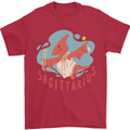 Sagittarius Dinosaur Pterosaurs Star Sign Mens T-Shirt 100% Cotton Red