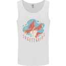 Sagittarius Dinosaur Pterosaurs Star Sign Mens Vest Tank Top White