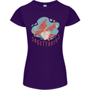 Sagittarius Dinosaur Pterosaurs Star Sign Womens Petite Cut T-Shirt Purple