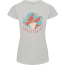 Sagittarius Dinosaur Pterosaurs Star Sign Womens Petite Cut T-Shirt Sports Grey