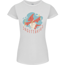 Sagittarius Dinosaur Pterosaurs Star Sign Womens Petite Cut T-Shirt White