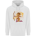 Sagittarius Female Archer Star Sign Childrens Kids Hoodie White