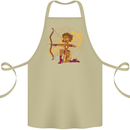 Sagittarius Female Archer Star Sign Cotton Apron 100% Organic Khaki