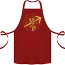 Sagittarius Female Archer Star Sign Cotton Apron 100% Organic Maroon