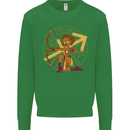 Sagittarius Female Archer Star Sign Kids Sweatshirt Jumper Irish Green