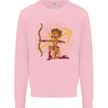 Sagittarius Female Archer Star Sign Kids Sweatshirt Jumper Light Pink