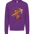 Sagittarius Female Archer Star Sign Kids Sweatshirt Jumper Purple