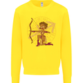 Sagittarius Female Archer Star Sign Kids Sweatshirt Jumper Yellow