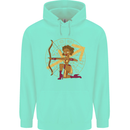 Sagittarius Female Archer Star Sign Mens 80% Cotton Hoodie Peppermint
