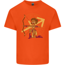Sagittarius Female Archer Star Sign Mens Cotton T-Shirt Tee Top Orange