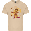 Sagittarius Female Archer Star Sign Mens Cotton T-Shirt Tee Top Sand