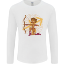 Sagittarius Female Archer Star Sign Mens Long Sleeve T-Shirt White