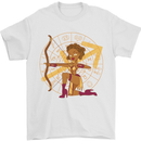 Sagittarius Female Archer Star Sign Mens T-Shirt 100% Cotton White