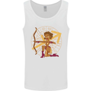 Sagittarius Female Archer Star Sign Mens Vest Tank Top White