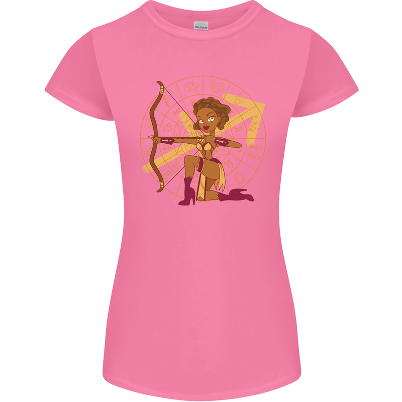 Sagittarius Female Archer Star Sign Womens Petite Cut T-Shirt Azalea