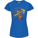 Sagittarius Female Archer Star Sign Womens Petite Cut T-Shirt Royal Blue