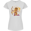 Sagittarius Female Archer Star Sign Womens Petite Cut T-Shirt White