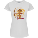 Sagittarius Female Archer Star Sign Womens Petite Cut T-Shirt White