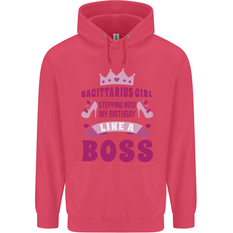 Sagittarius Girl Birthday 21st 30th 40th 50th Childrens Kids Hoodie Heliconia
