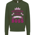 Sagittarius Girl Birthday 21st 30th 40th 50th Kids Sweatshirt Jumper Forest Green