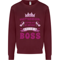 Sagittarius Girl Birthday 21st 30th 40th 50th Kids Sweatshirt Jumper Maroon