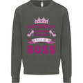 Sagittarius Girl Birthday 21st 30th 40th 50th Kids Sweatshirt Jumper Storm Grey