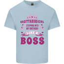 Sagittarius Girl Birthday 21st 30th 40th 50th Kids T-Shirt Childrens Light Blue