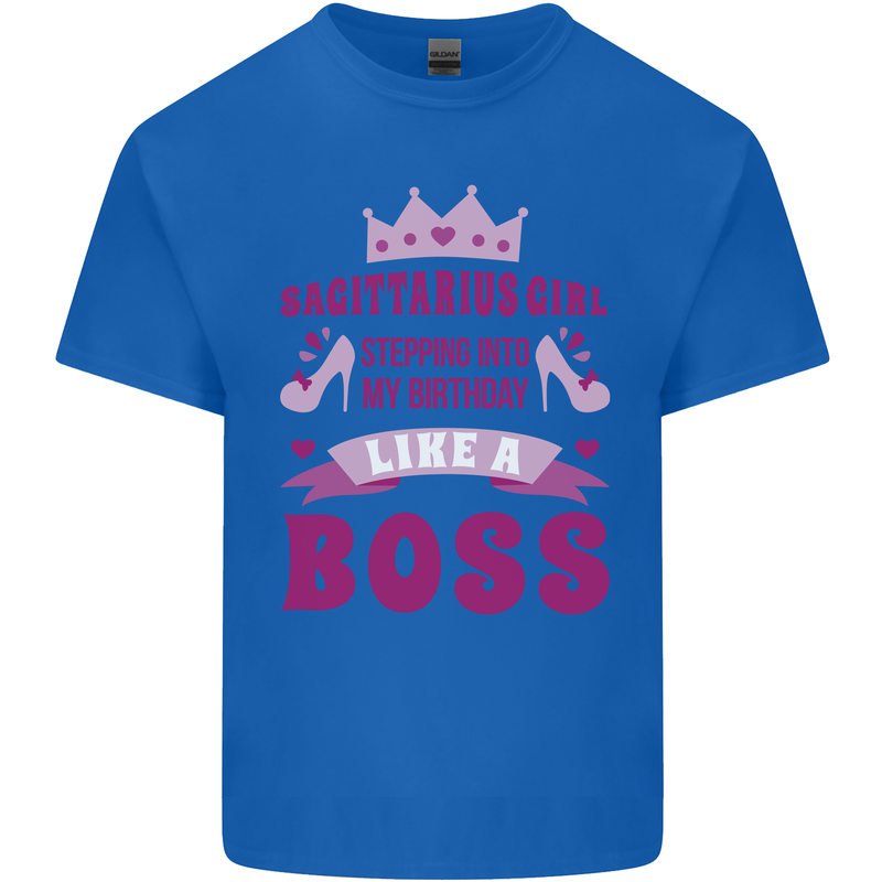 Sagittarius Girl Birthday 21st 30th 40th 50th Kids T-Shirt Childrens Royal Blue