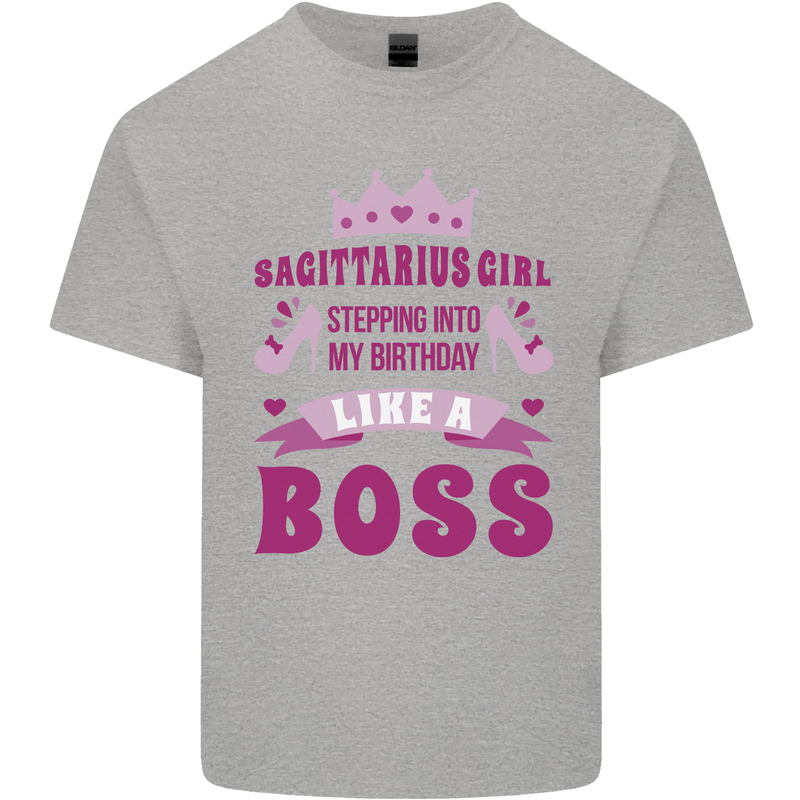 Sagittarius Girl Birthday 21st 30th 40th 50th Kids T-Shirt Childrens Sports Grey