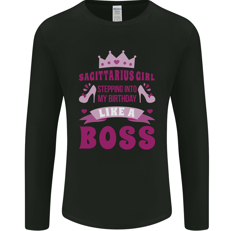 Sagittarius Girl Birthday 21st 30th 40th 50th Mens Long Sleeve T-Shirt Black