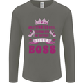Sagittarius Girl Birthday 21st 30th 40th 50th Mens Long Sleeve T-Shirt Charcoal