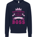 Sagittarius Girl Birthday 21st 30th 40th 50th Mens Sweatshirt Jumper Navy Blue