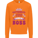 Sagittarius Girl Birthday 21st 30th 40th 50th Mens Sweatshirt Jumper Orange