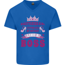 Sagittarius Girl Birthday 21st 30th 40th 50th Mens V-Neck Cotton T-Shirt Royal Blue