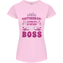 Sagittarius Girl Birthday 21st 30th 40th 50th Womens Petite Cut T-Shirt Light Pink