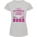 Sagittarius Girl Birthday 21st 30th 40th 50th Womens Petite Cut T-Shirt Sports Grey