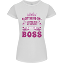Sagittarius Girl Birthday 21st 30th 40th 50th Womens Petite Cut T-Shirt White